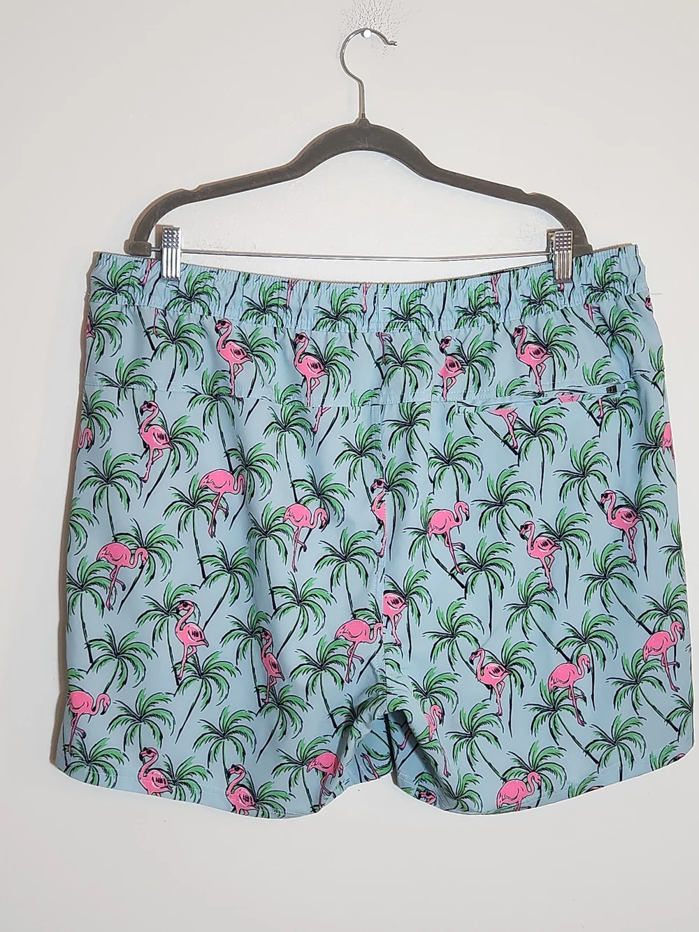 George Blue and Pink Flamingo Print Swim Trunks Size 2XL 5